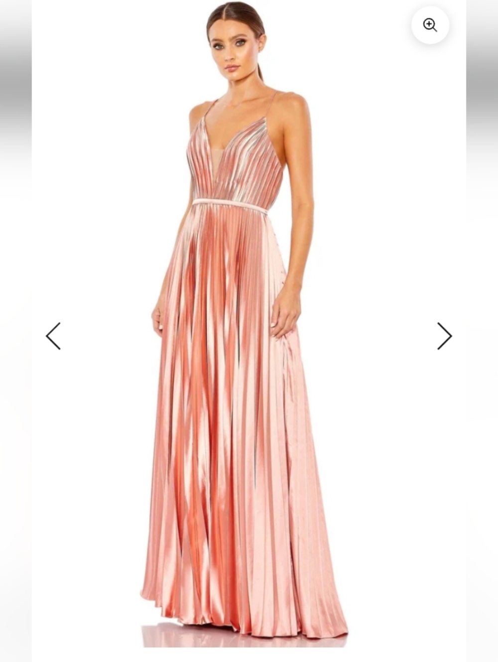 Mac Duggal 49039 Long Formal Evening Prom Dress in Rose Gold Size 10 NWT